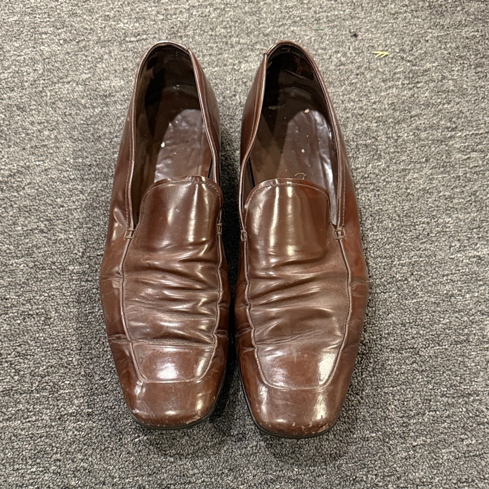 Prada Men's Rich Brown Leather Loafers